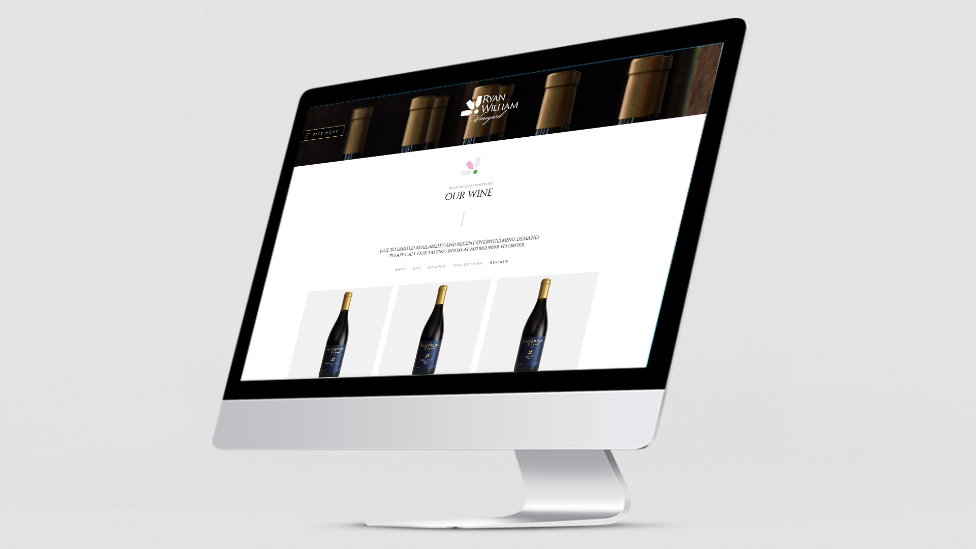 Ryan William Vineyard Website: eCommerce